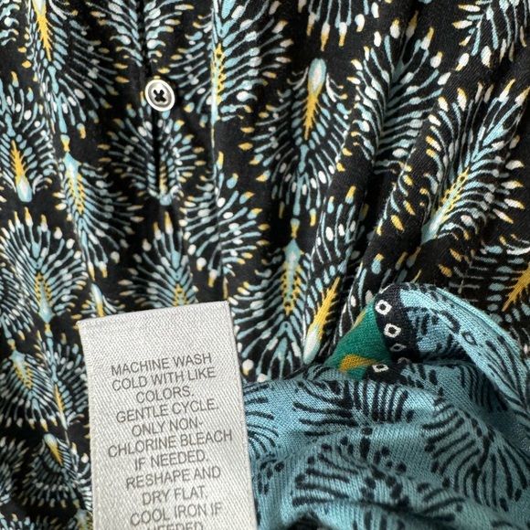 J. Jill 1/2-Button Border Print Boho Knit Tunic Top - Picture 10 of 10